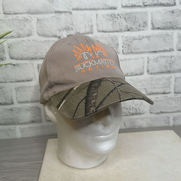 Buckmasters Nation Hat, Camo & Orange, Deer Hunter Cap - Picture 3 of 6